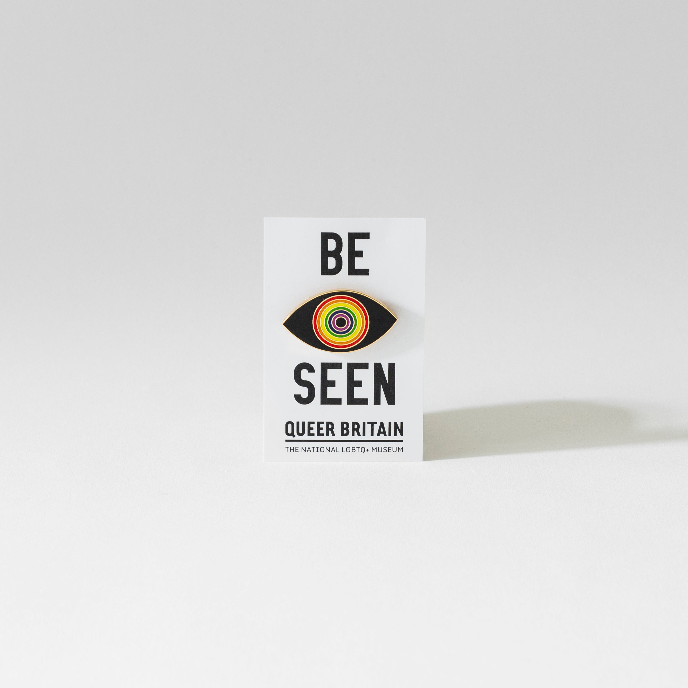 Queer Britain Be Seen Badge